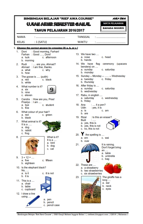 Soal Pts Bahasa Inggris Kelas 8 Semester 2 - Piffle me Soal Pts Bahasa Inggris Kelas 8 Semester 2 - Piffle me