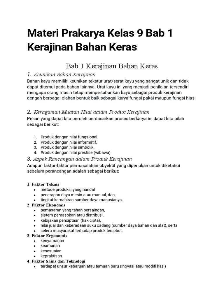 5 Rahasia Lolos Ujian Prakarya Kelas 9 Bab 1 Kerajinan Bahan Keras Lewat Soal Essay Wajib Tahu 5 Rahasia Lolos Ujian Prakarya Kelas 9 Bab 1 Kerajinan Bahan Keras Lewat Soal Essay Wajib Tahu