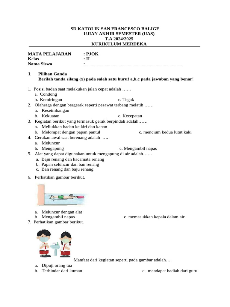 Ternyata Ini Bocoran Soal UTS PJOK Kelas 2 Semester 2, 5 Soal Wajib Dihafal! Ternyata Ini Bocoran Soal UTS PJOK Kelas 2 Semester 2, 5 Soal Wajib Dihafal!