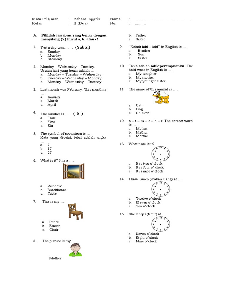 download soal bahasa inggris kelas 2 sd semester 2 kurikulum2013 download soal bahasa inggris kelas 2 sd semester 2 kurikulum2013