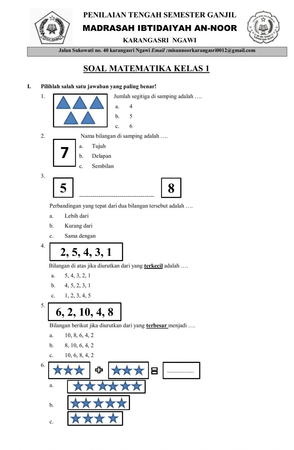 5 Rahasia Sukses Hadapi Soal PTS Matematika Kelas 1 Semester 2, Wajib Tahu Sebelum Terlambat