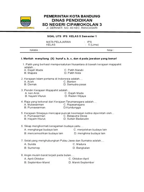 7 Contoh Soal IPS Kelas 5 Semester 2 Beserta Kunci Jawaban yang Wajib Dikuasai Siswa 7 Contoh Soal IPS Kelas 5 Semester 2 Beserta Kunci Jawaban yang Wajib Dikuasai Siswa