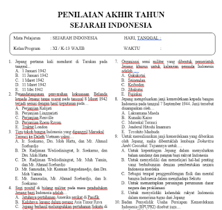 Contoh Soal Sejarah Kelas 11 Semester 2 - 60 Koleksi Gambar