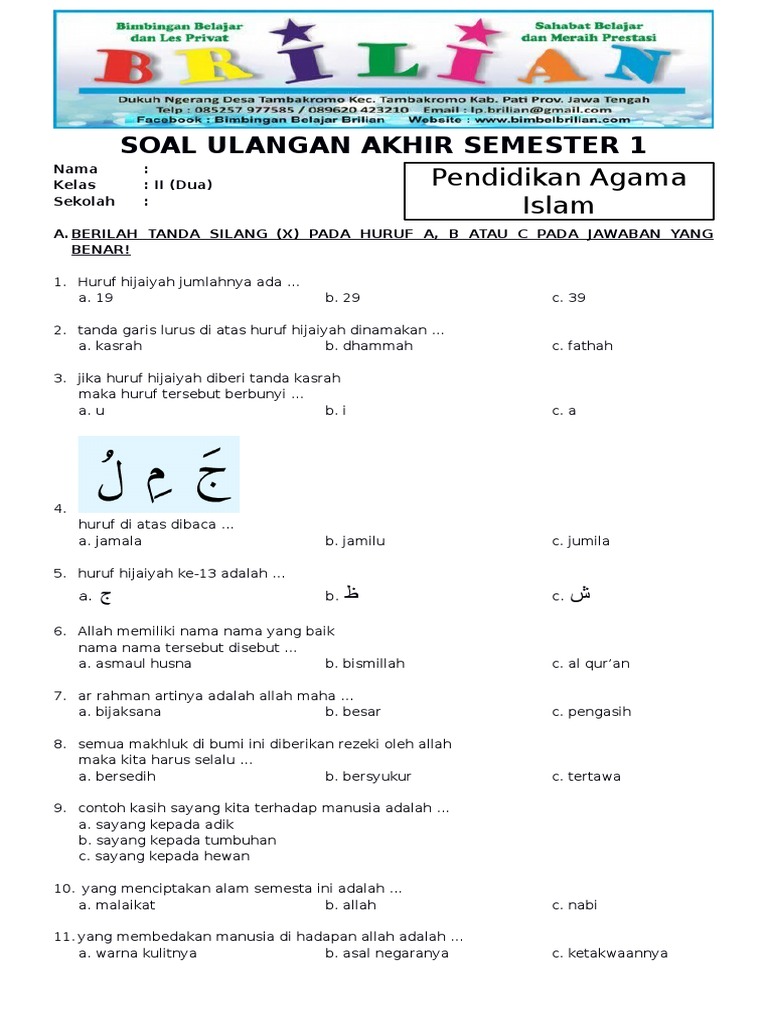 7 Rahasia Kuasai contoh soal pts agama islam kelas 2 semester 1 Tahun 2026 Sebelum Ujian 7 Rahasia Kuasai contoh soal pts agama islam kelas 2 semester 1 Tahun 2026 Sebelum Ujian