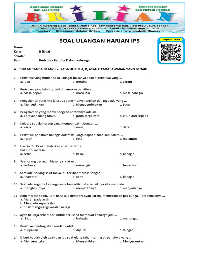 Inilah 7 Contoh Soal IPS Kelas 2 SD Semester Genap yang Wajib Dikuasai Siswa Sebelum Terlambat Inilah 7 Contoh Soal IPS Kelas 2 SD Semester Genap yang Wajib Dikuasai Siswa Sebelum Terlambat