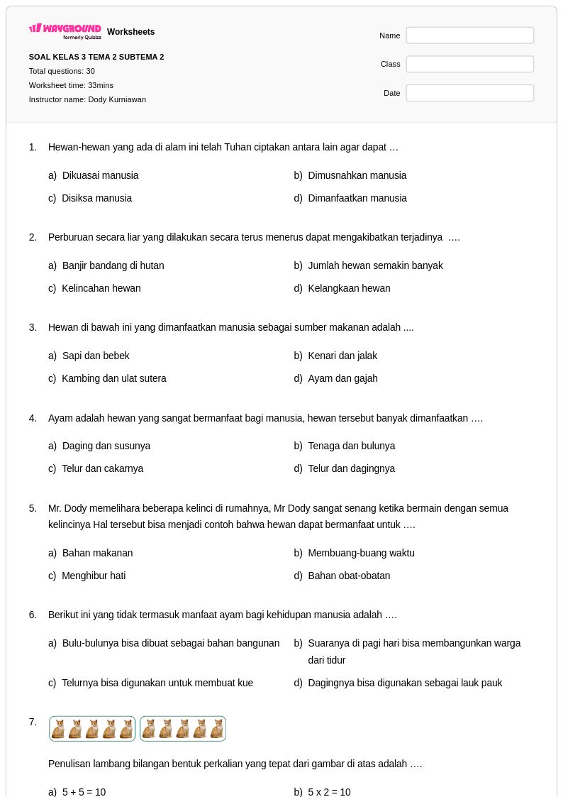 50 lembar kerja Hari Marmut untuk Kelas 3 di Wayground Gratis 50 lembar kerja Hari Marmut untuk Kelas 3 di Wayground Gratis