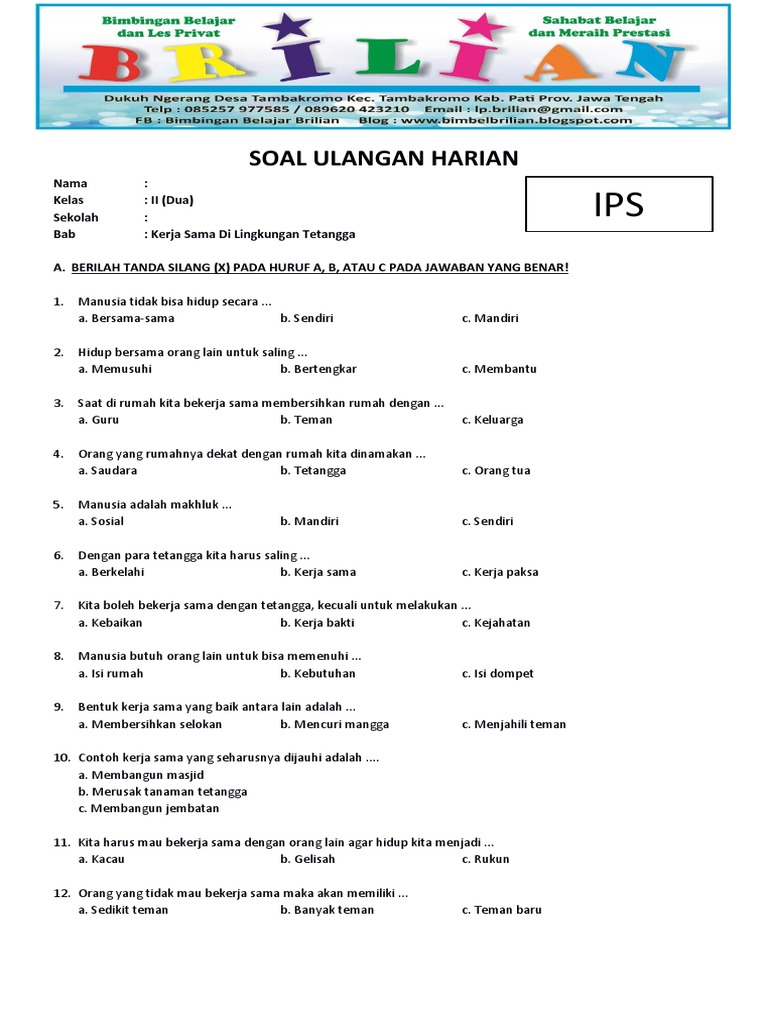 Ternyata Ini 5 Contoh Soal IPS Kelas 2 Semester 1 yang Sering Muncul di Ujian, Wajib Dipelajari Sebelum Terlambat