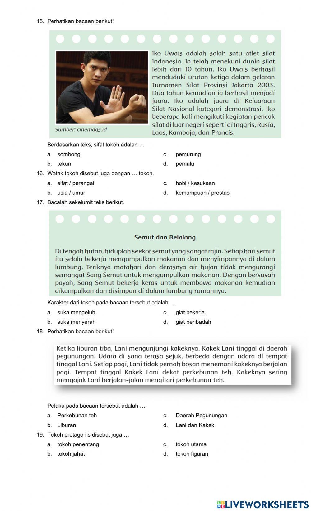 Wajib Tahu! Bocoran Soal Tematik Kelas 4 Tema 4 Subtema 1 Soal Prediksi Terbaru Wajib Tahu! Bocoran Soal Tematik Kelas 4 Tema 4 Subtema 1 Soal Prediksi Terbaru