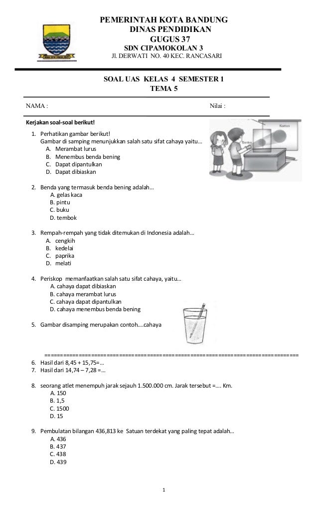 Wajib Tahu Rahasia Jawab Soal Tematik Kelas 4 Tema 5 Subtema 1 dan 2 Agar Nilai Sempurna Wajib Tahu Rahasia Jawab Soal Tematik Kelas 4 Tema 5 Subtema 1 dan 2 Agar Nilai Sempurna